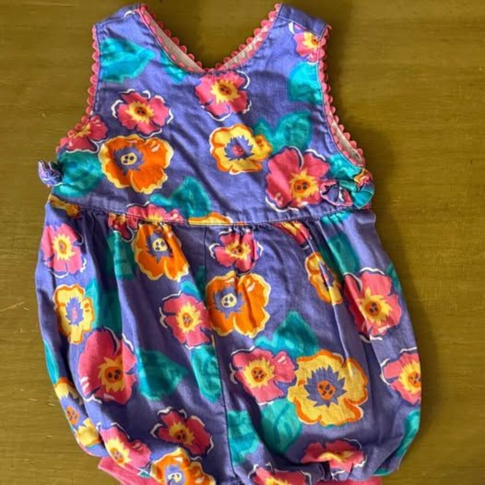 Vintage Gymboree floral bubble romper